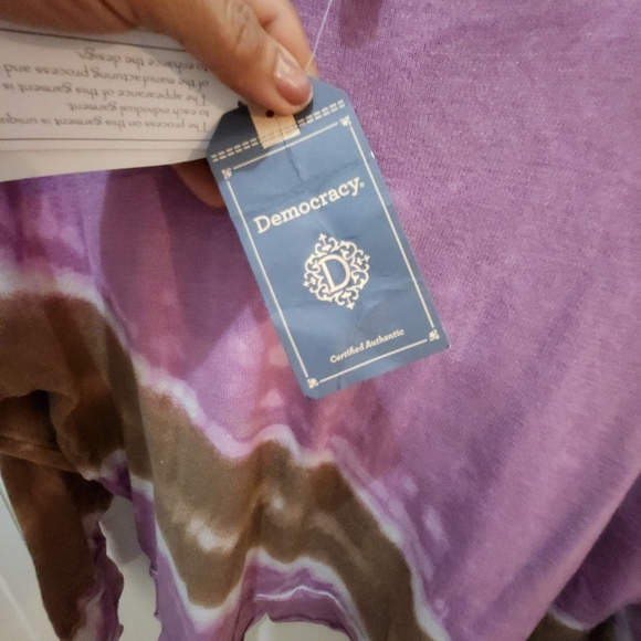 Democracy  tight knit tie dye sweater boho, laggenlook,  beachy,  lounge… - Picture 13 of 16